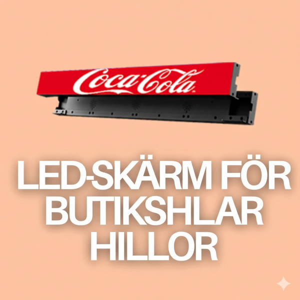 LED-skärmar för butikshyllor
