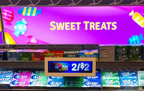 LED-skärmar för butikshyllor