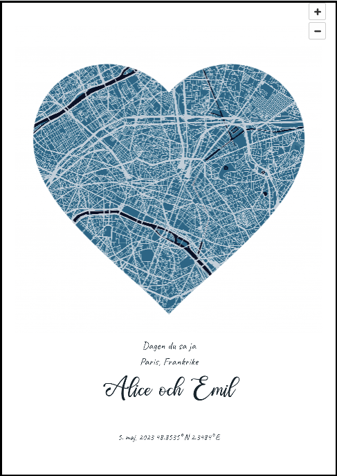 Poster - Speciellt tillfälle - Kärlekskarta