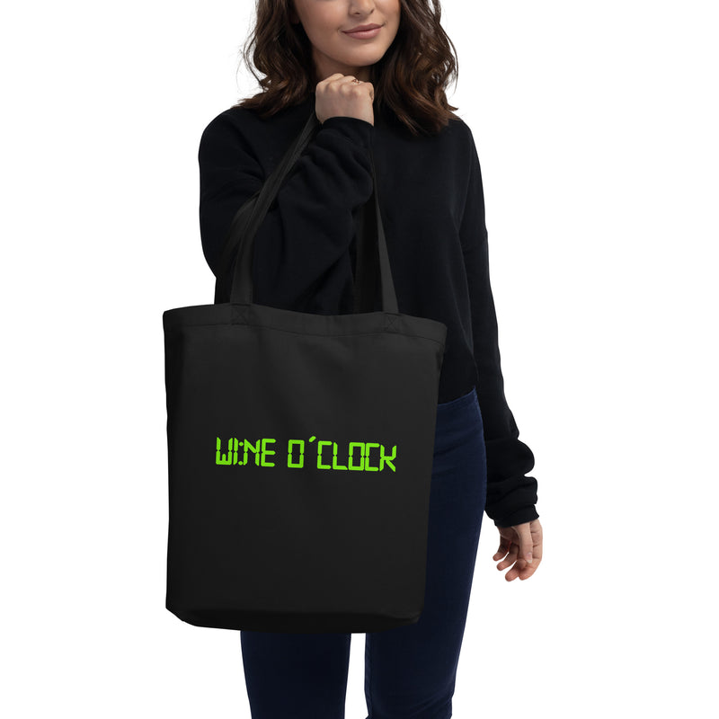 Eco Tote Bag med texten - Wine o´clock