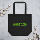 Eco Tote Bag med texten - Wine o´clock