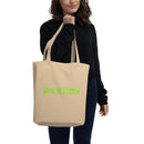 Eco Tote Bag med texten - Wine o´clock