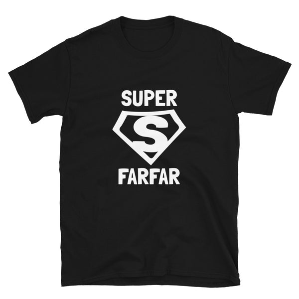 Kortärmad t-shirt i unisex-modell med texten - Superfarfar