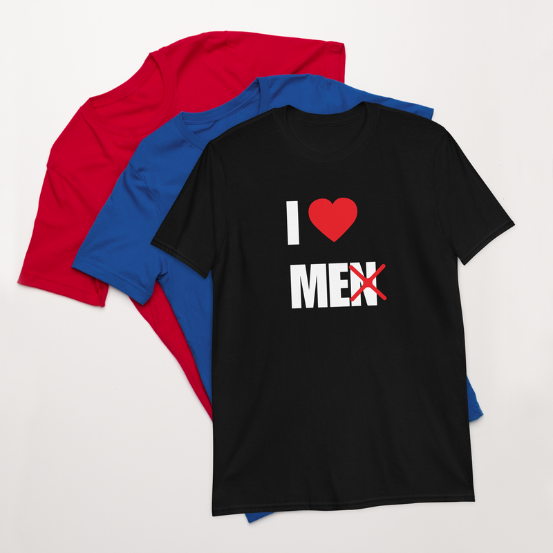 Kortärmad t-shirt i unisex-modell med texten - I love me