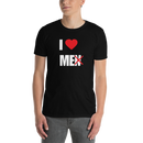 Kortärmad t-shirt i unisex-modell med texten - I love me