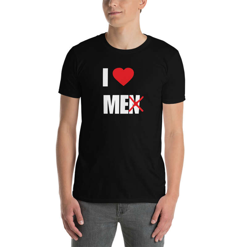 Kortärmad t-shirt i unisex-modell med texten - I love me
