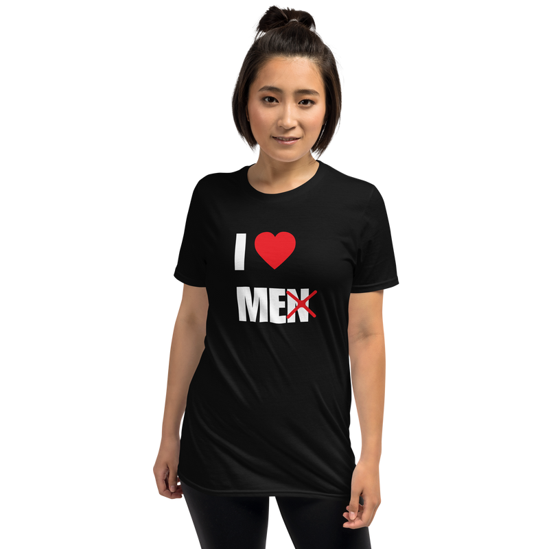 Kortärmad t-shirt i unisex-modell med texten - I love me