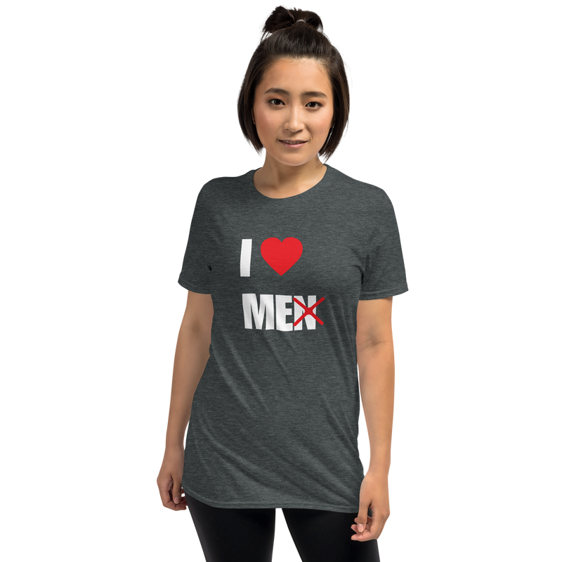 Kortärmad t-shirt i unisex-modell med texten - I love me