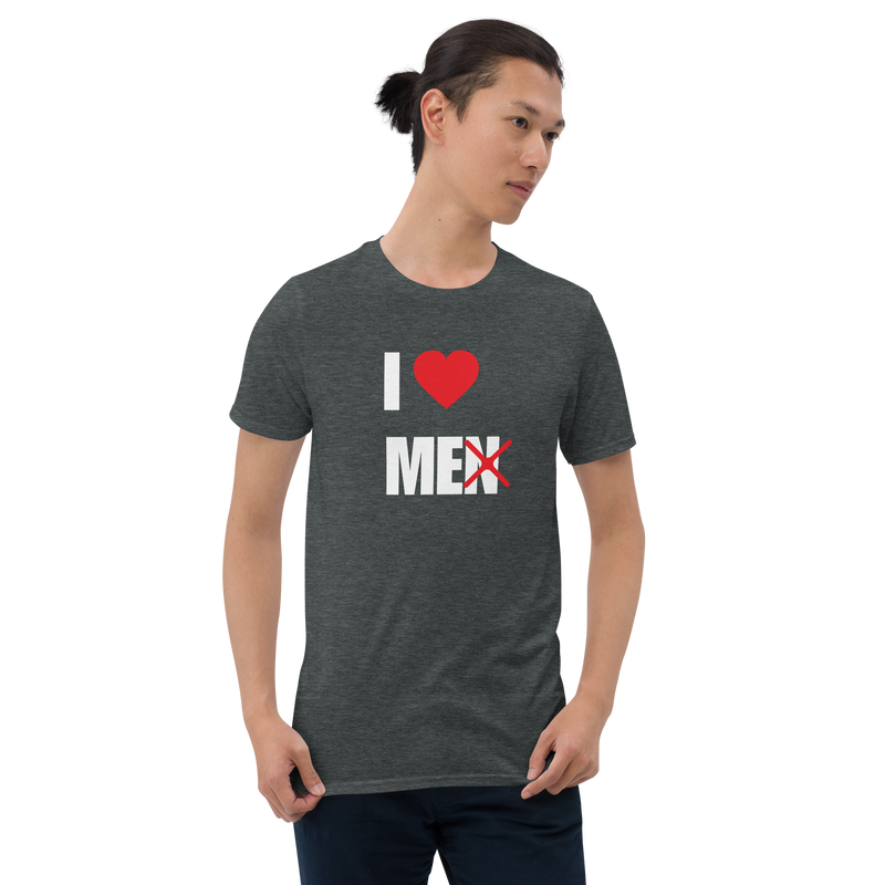 Kortärmad t-shirt i unisex-modell med texten - I love me