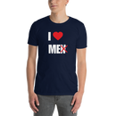 Kortärmad t-shirt i unisex-modell med texten - I love me