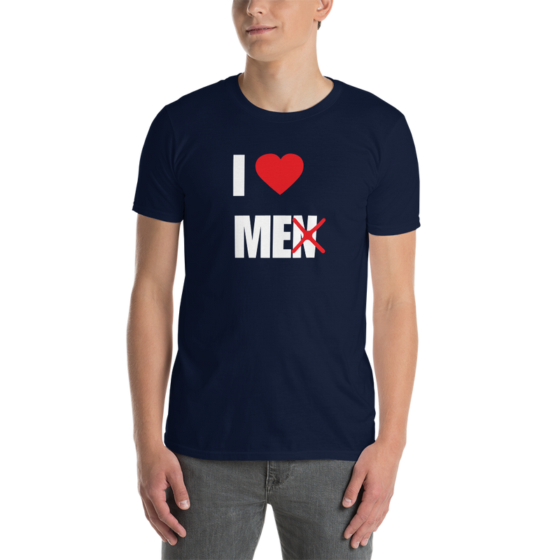 Kortärmad t-shirt i unisex-modell med texten - I love me