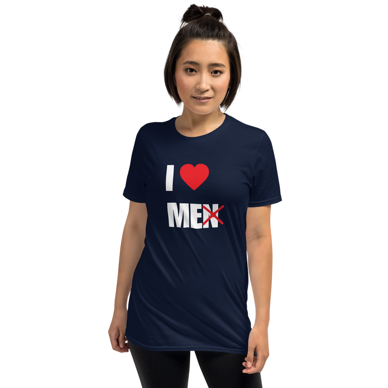 Kortärmad t-shirt i unisex-modell med texten - I love me
