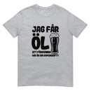 Kortärmad t-shirt i unisex-modell med texten - Jag får öl att försvinna