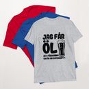 Kortärmad t-shirt i unisex-modell med texten - Jag får öl att försvinna