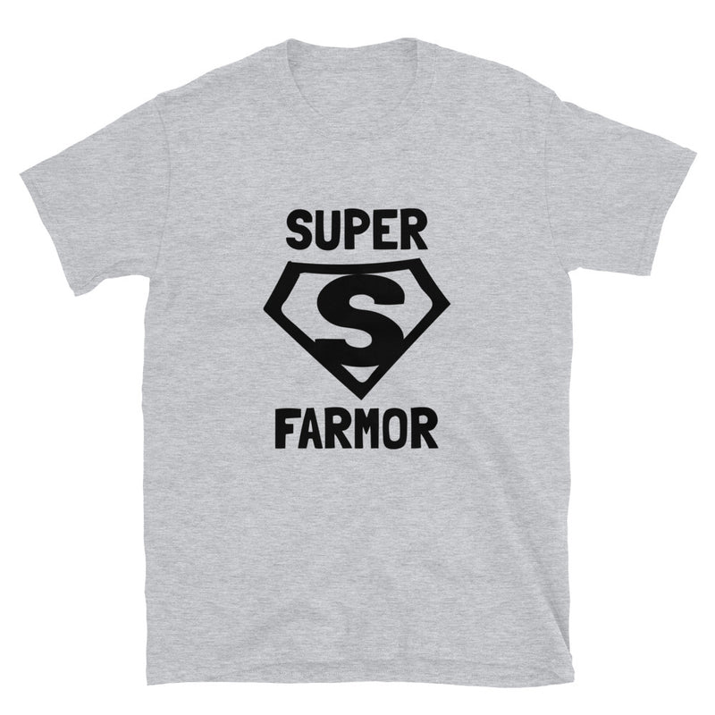 Kortärmad t-shirt i unisex-modell med texten - Superfarmor