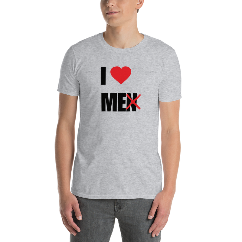 Kortärmad t-shirt i unisex-modell med texten - I love me