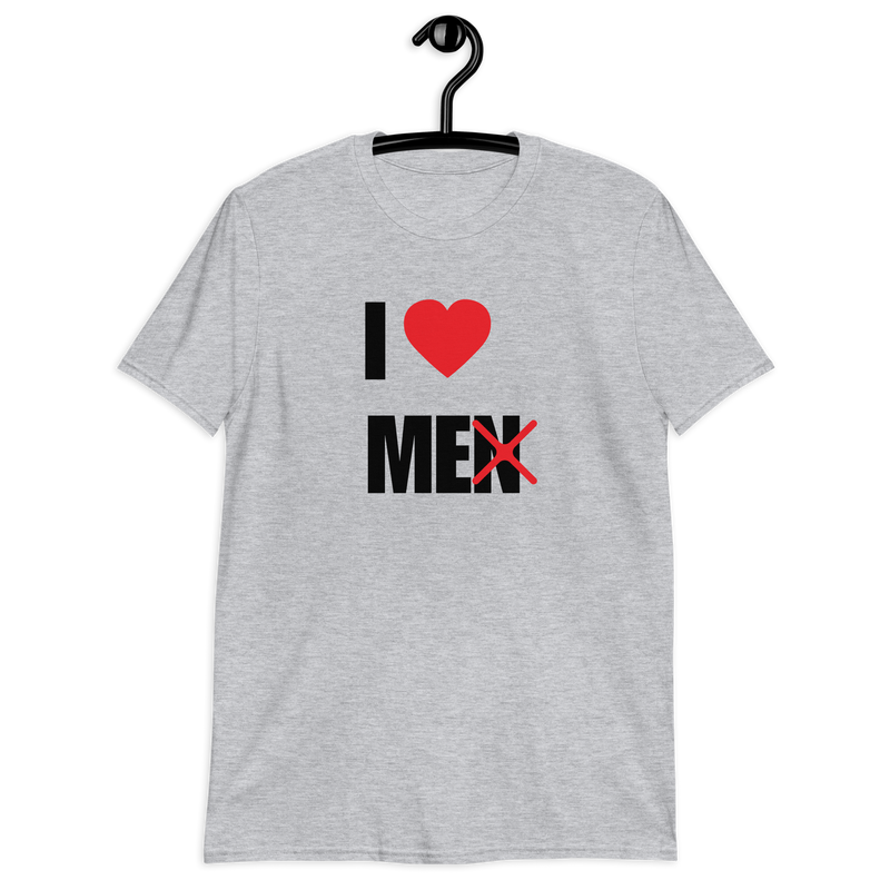 Kortärmad t-shirt i unisex-modell med texten - I love me