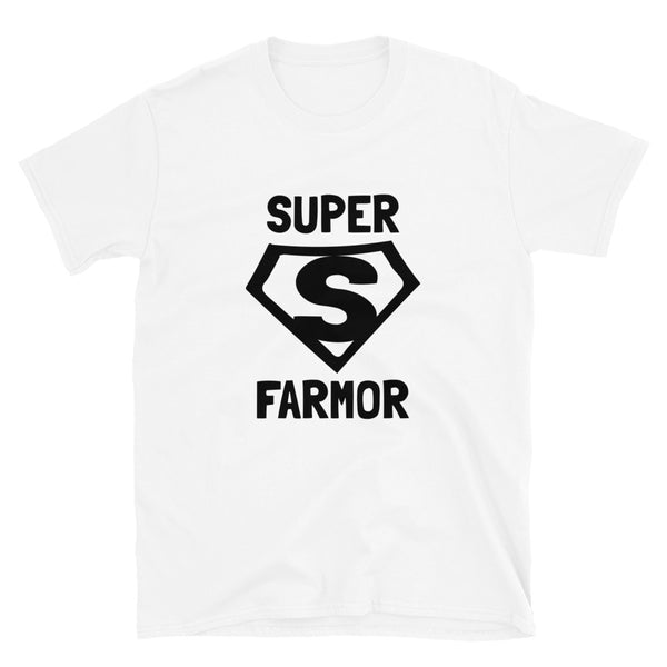 Kortärmad t-shirt i unisex-modell med texten - Superfarmor