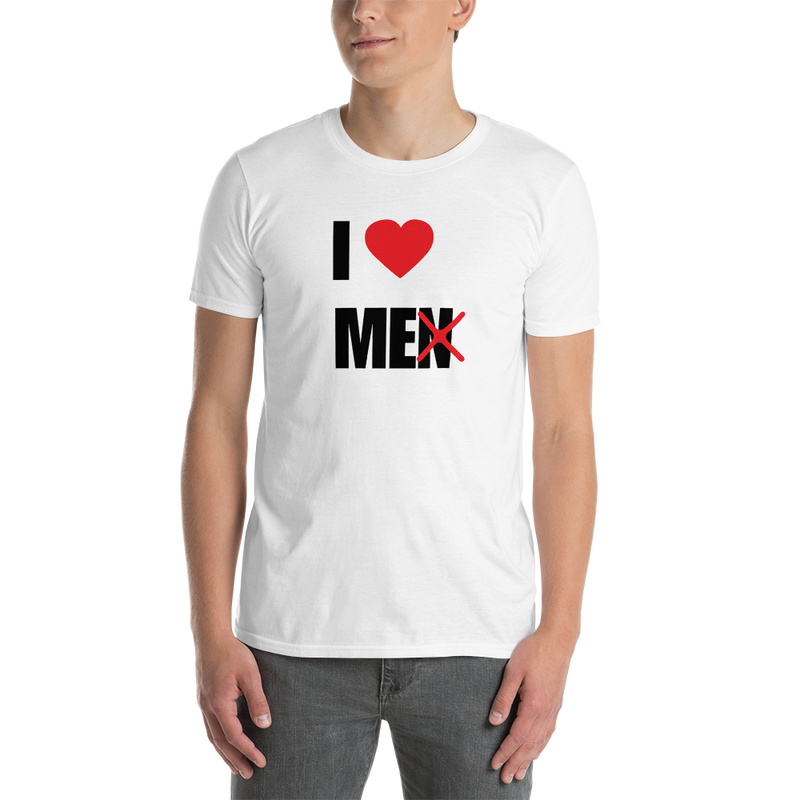 Kortärmad t-shirt i unisex-modell med texten - I love me