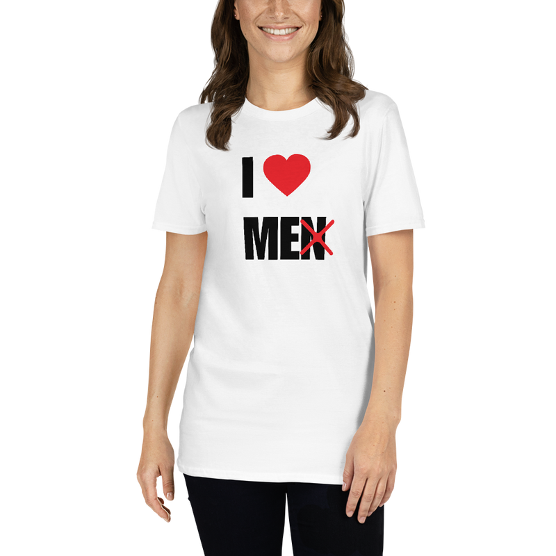 Kortärmad t-shirt i unisex-modell med texten - I love me