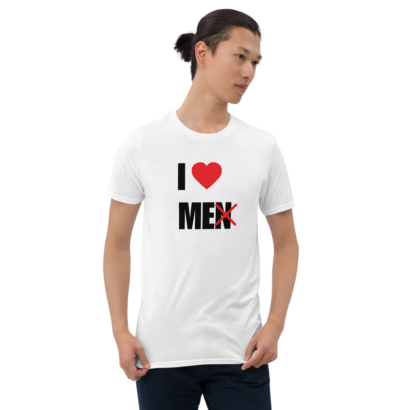 Kortärmad t-shirt i unisex-modell med texten - I love me