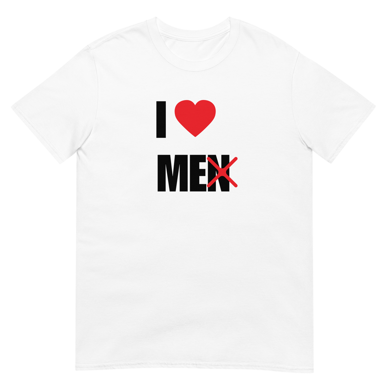 Kortärmad t-shirt i unisex-modell med texten - I love me