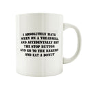 Porslinsmugg med text om träning