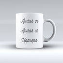 Porslinsmugg med texten "Andas in Andas ut"