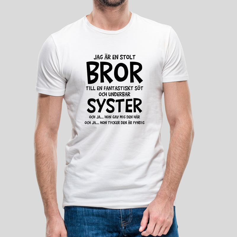 T-shirt med texten "Jag är en stolt bror"