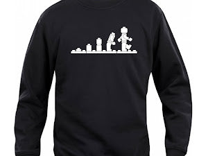 Sweatshirt med bild "Lego evolution"