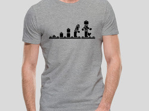 T-shirt med bild "Lego evolution"