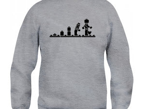 Sweatshirt med bild "Lego evolution"