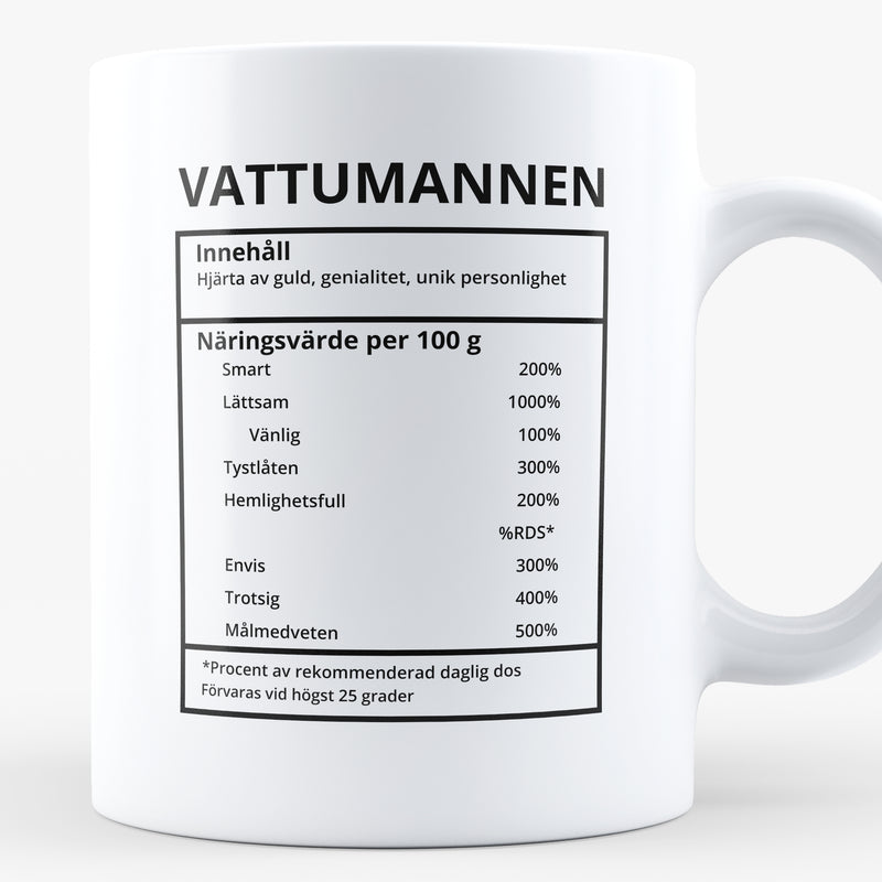 Porslinsmugg med stjärntecknet Vattumannen
