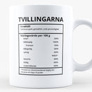 Porslinsmugg med stjärntecknet Tvillingarna