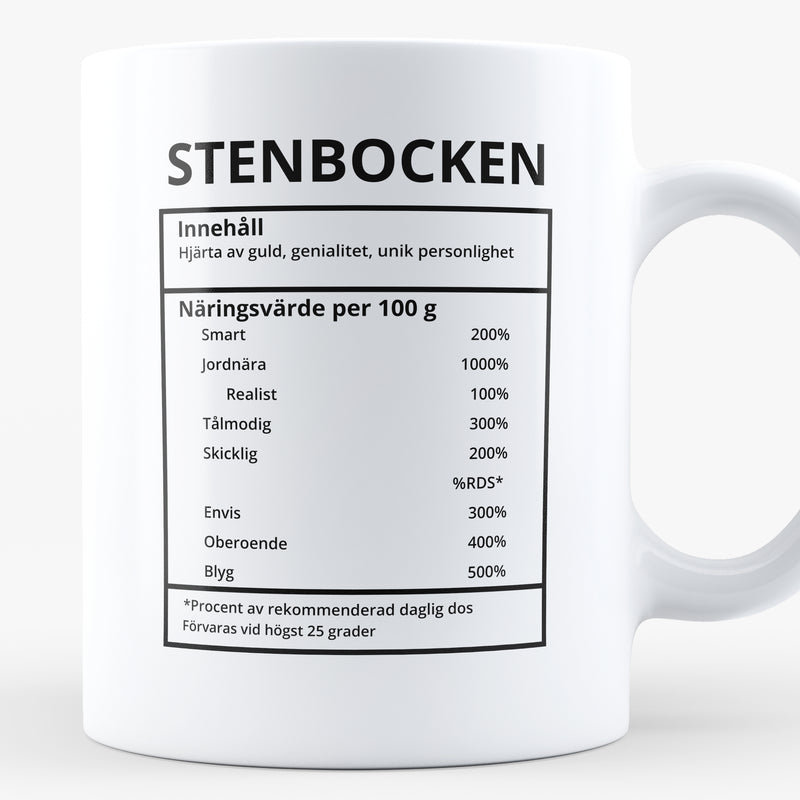 Porslinsmugg med stjärntecknet Stenbocken
