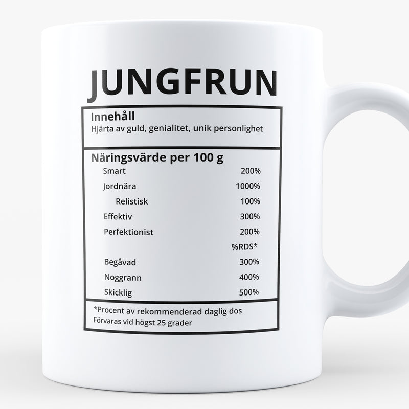 Porslinsmugg med stjärntecknet Jungfrun