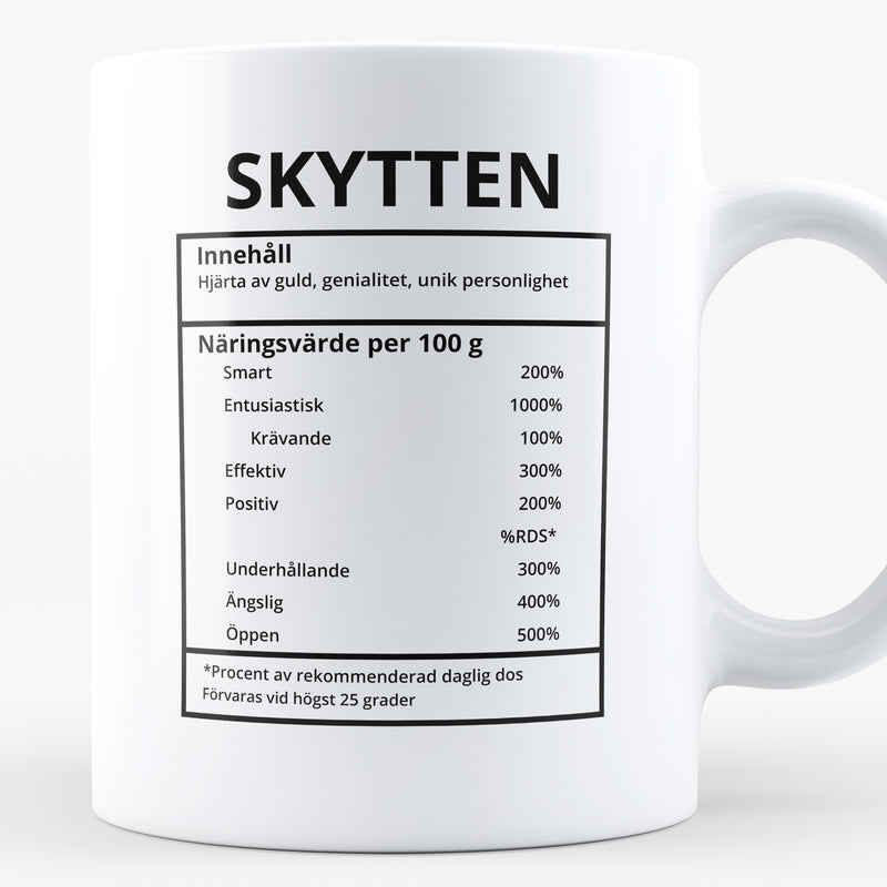 Porslinsmugg med stjärntecknet Skytten