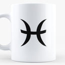 Porslinsmugg med stjärntecknet Fiskarna