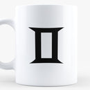 Porslinsmugg med stjärntecknet Tvillingarna