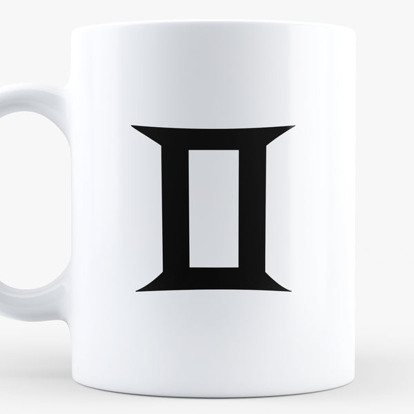 Porslinsmugg med stjärntecknet Tvillingarna