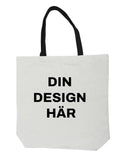 Vit tygkasse med svart handtag- Din design
