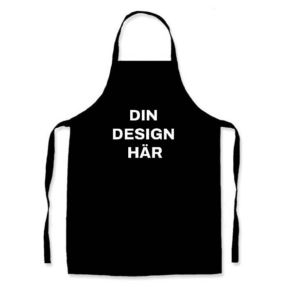 Förkläde - Svart - Din design