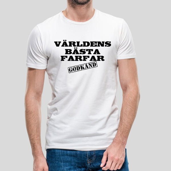 T-shirt med texten "Världens bästa farfar"