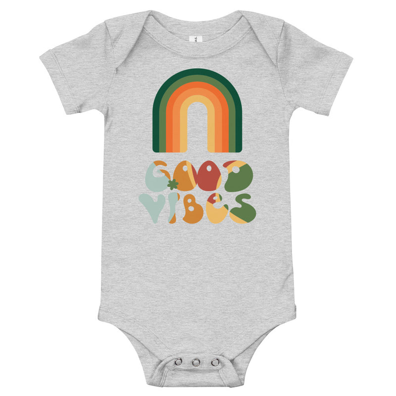 Babybody med texten "Good vibes"