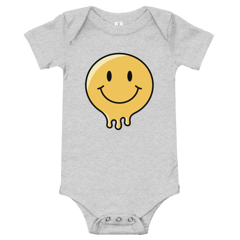 Babybody med smältande smiley