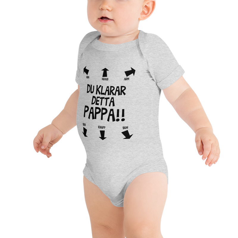 Babybody med texten "Du klarar detta pappa"