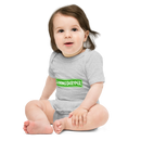 Babybody med texten "ÖVNINGSKRYPER"