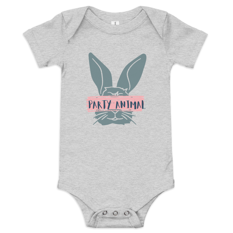 Babybody med texten "Party Animal"