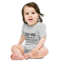 Babybody med texten "Ingen panik"