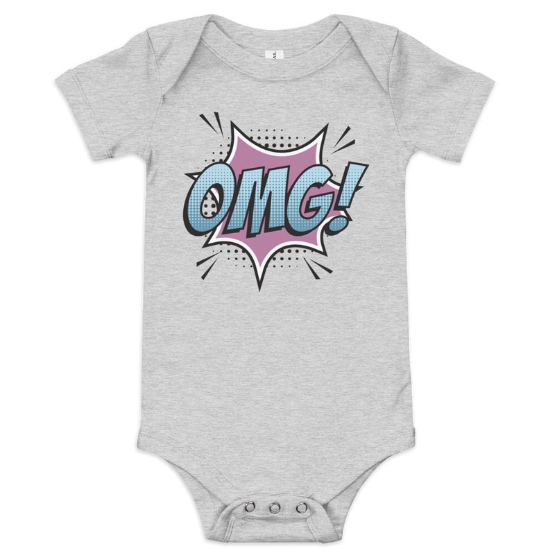 Babybody med texten "OMG!"